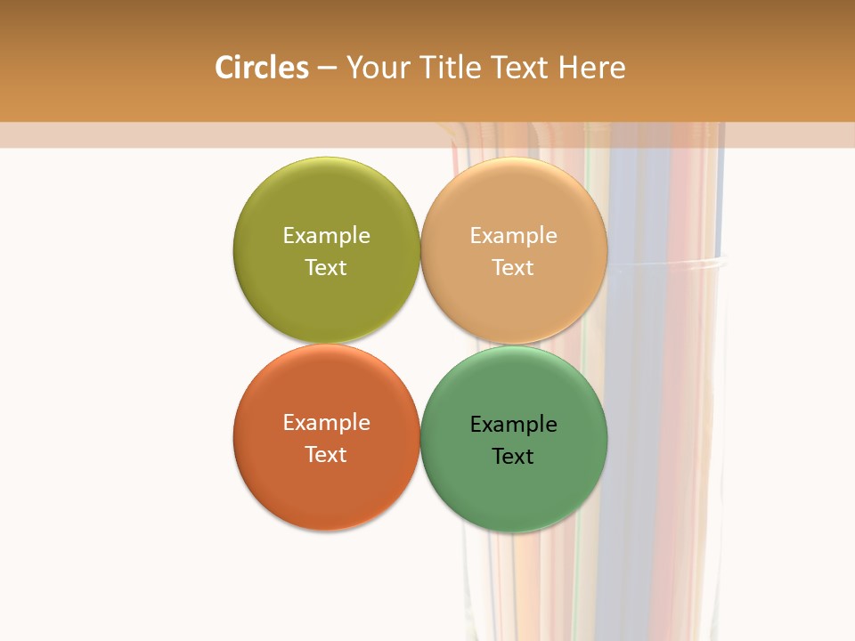 Many Multicolored Tubules In Glass Against The White Background PowerPoint Template