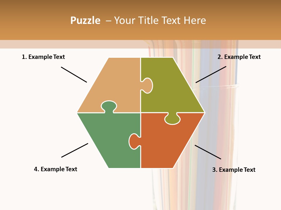 Many Multicolored Tubules In Glass Against The White Background PowerPoint Template