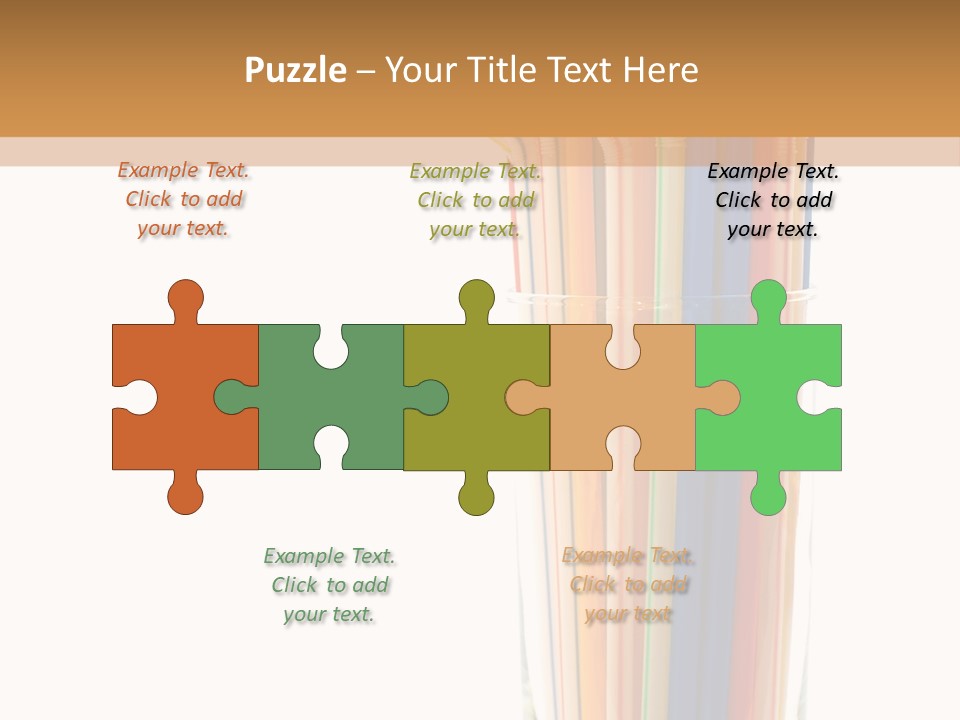 Many Multicolored Tubules In Glass Against The White Background PowerPoint Template