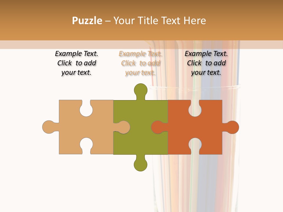 Many Multicolored Tubules In Glass Against The White Background PowerPoint Template