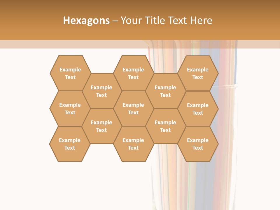 Many Multicolored Tubules In Glass Against The White Background PowerPoint Template