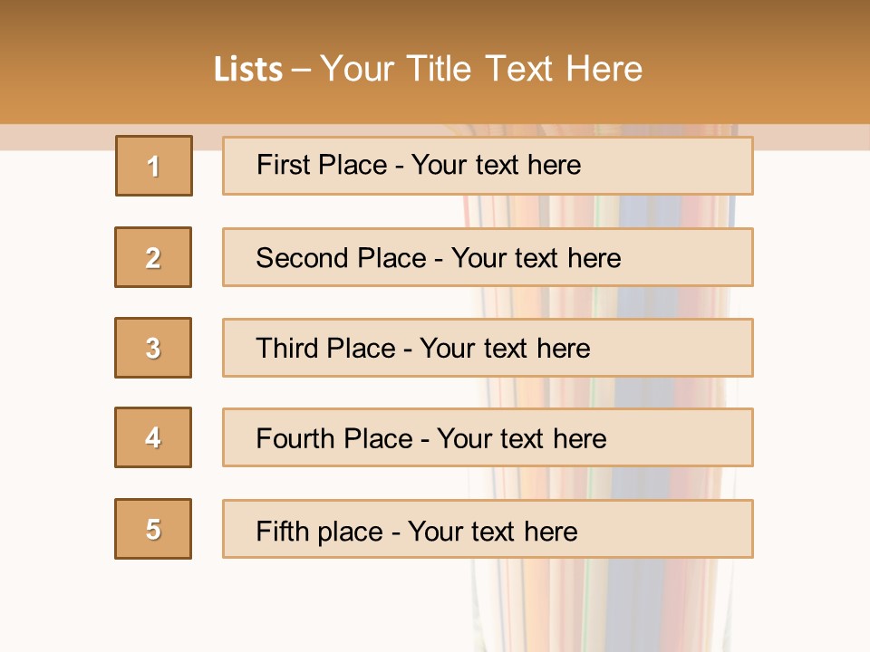 Many Multicolored Tubules In Glass Against The White Background PowerPoint Template
