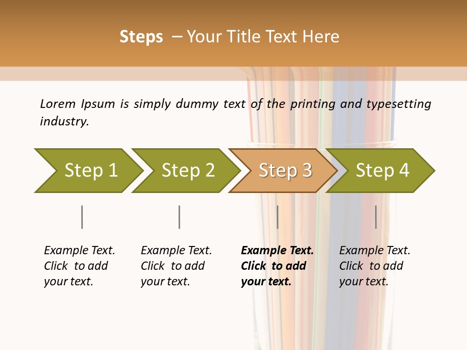 Many Multicolored Tubules In Glass Against The White Background PowerPoint Template