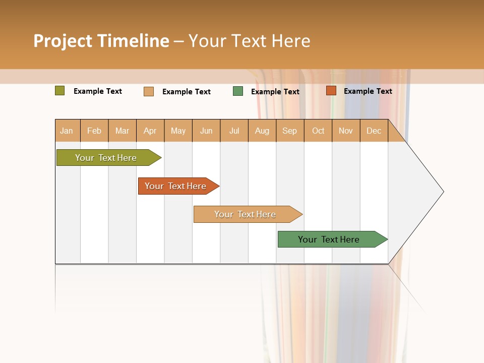 Many Multicolored Tubules In Glass Against The White Background PowerPoint Template