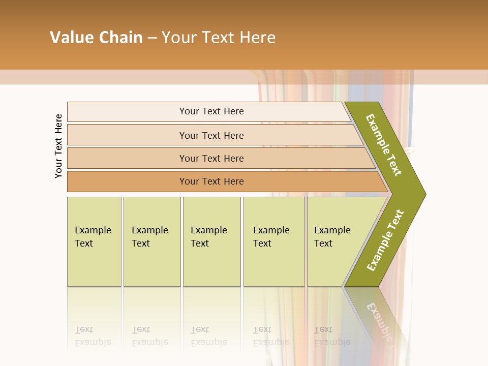 Many Multicolored Tubules In Glass Against The White Background PowerPoint Template