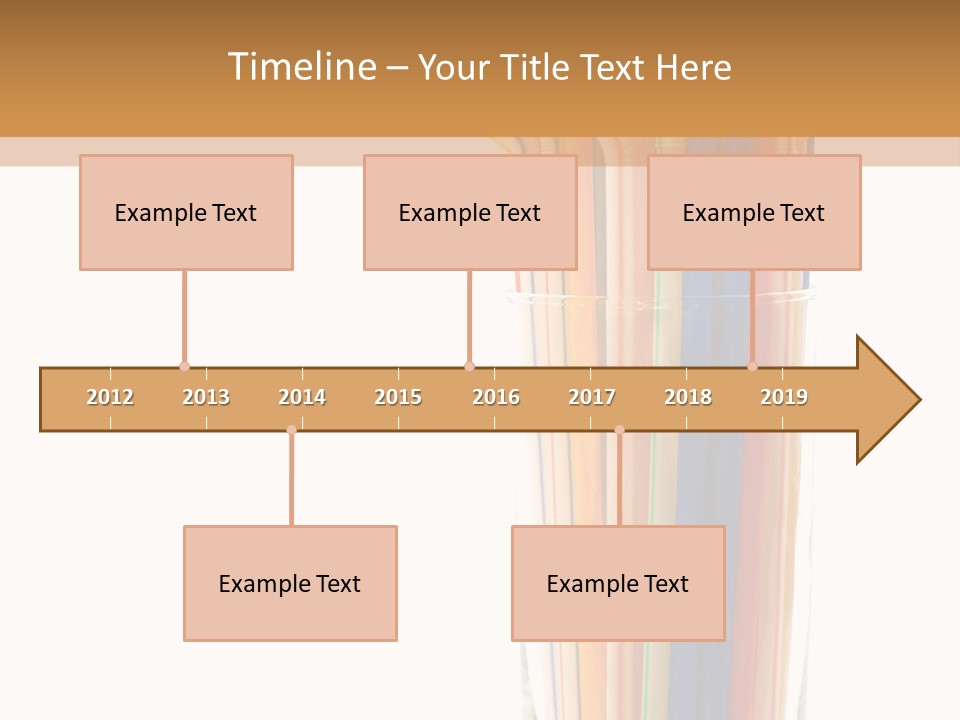 Many Multicolored Tubules In Glass Against The White Background PowerPoint Template
