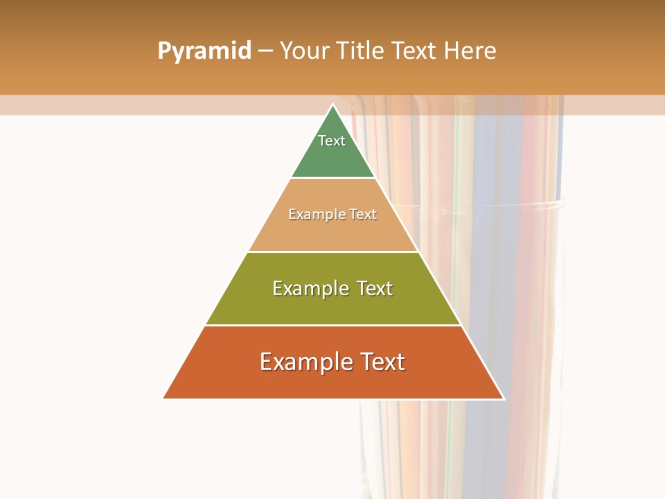 Many Multicolored Tubules In Glass Against The White Background PowerPoint Template