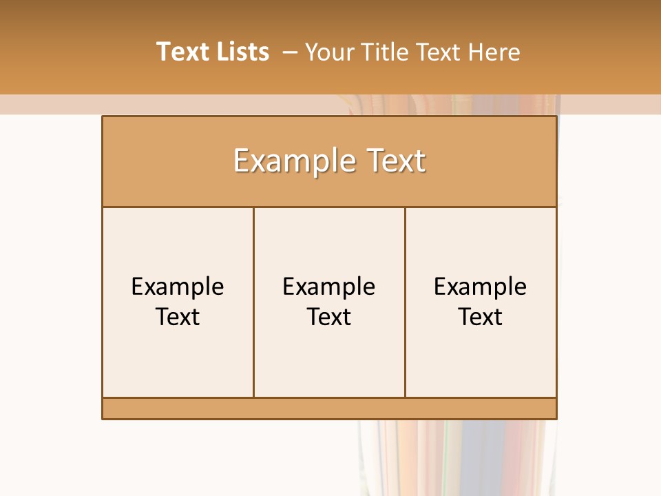 Many Multicolored Tubules In Glass Against The White Background PowerPoint Template