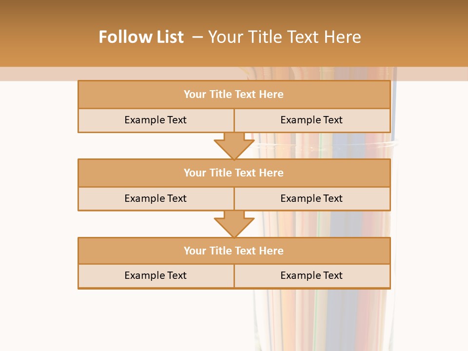 Many Multicolored Tubules In Glass Against The White Background PowerPoint Template