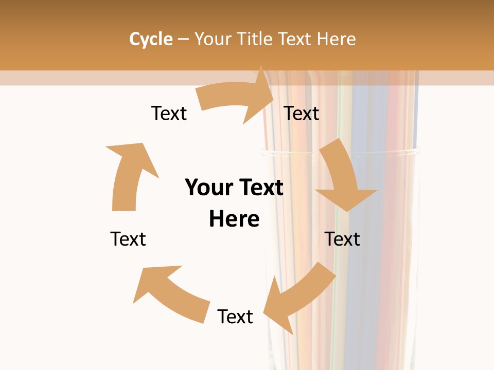 Many Multicolored Tubules In Glass Against The White Background PowerPoint Template