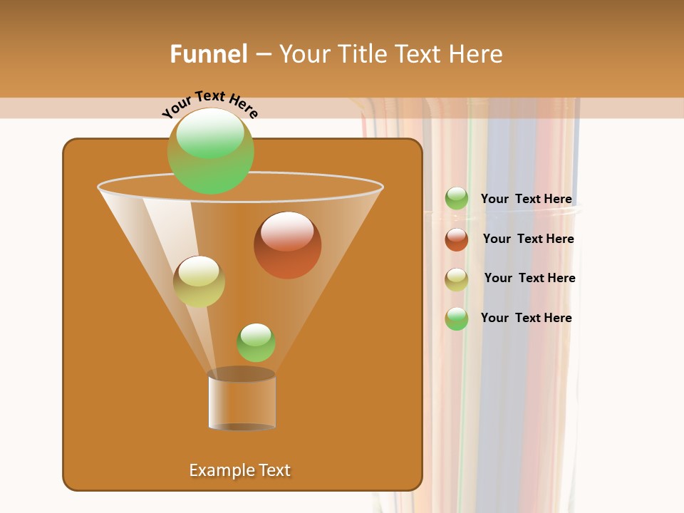 Many Multicolored Tubules In Glass Against The White Background PowerPoint Template