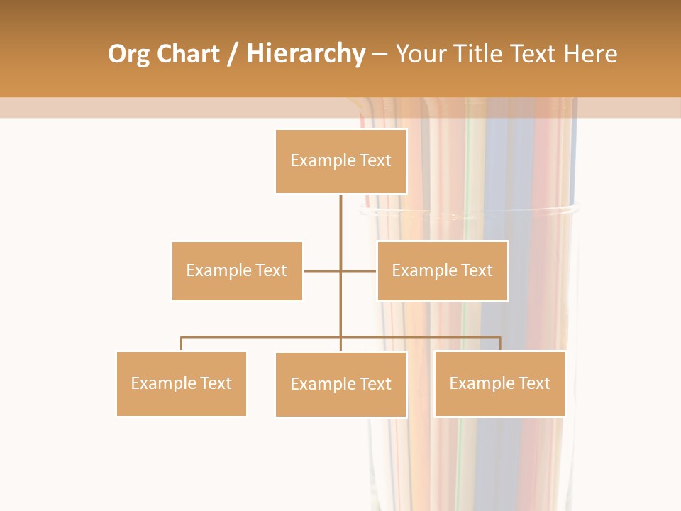 Many Multicolored Tubules In Glass Against The White Background PowerPoint Template