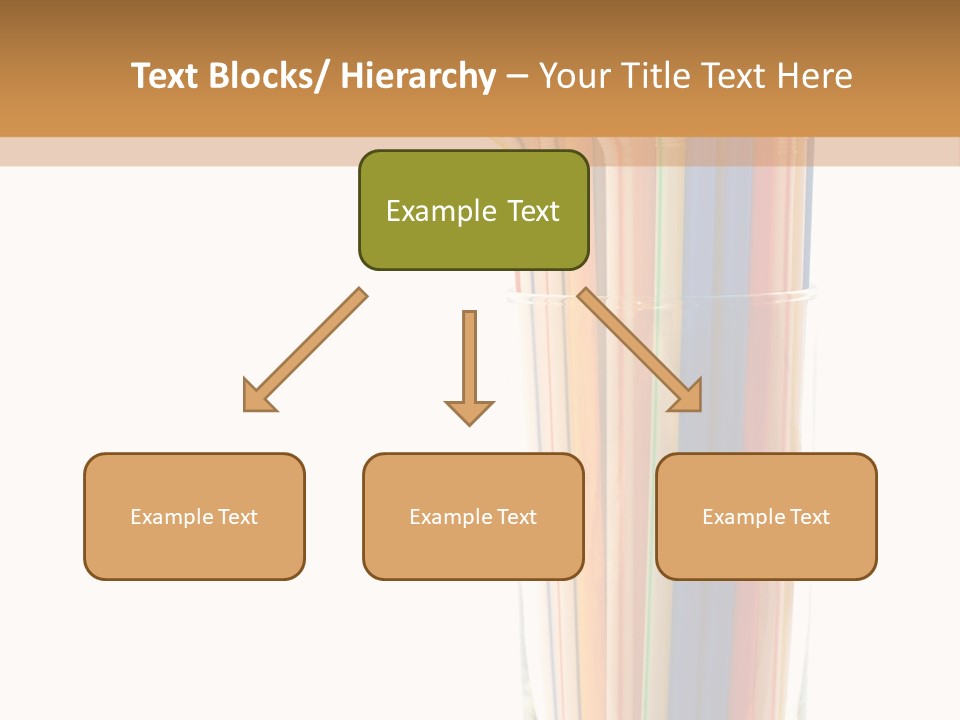 Many Multicolored Tubules In Glass Against The White Background PowerPoint Template