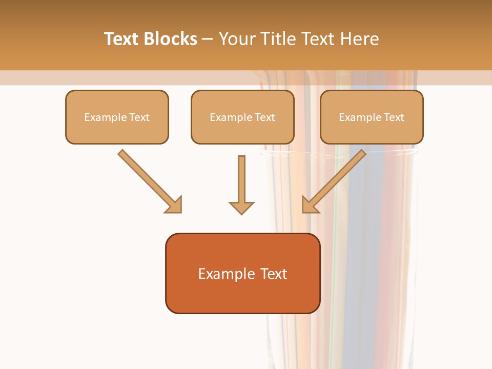Many Multicolored Tubules In Glass Against The White Background PowerPoint Template