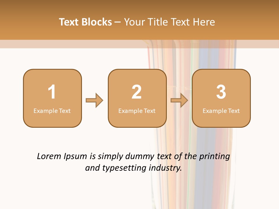 Many Multicolored Tubules In Glass Against The White Background PowerPoint Template