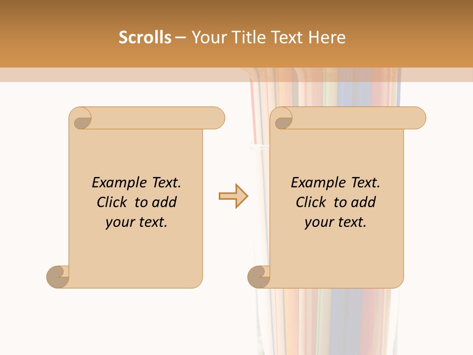 Many Multicolored Tubules In Glass Against The White Background PowerPoint Template