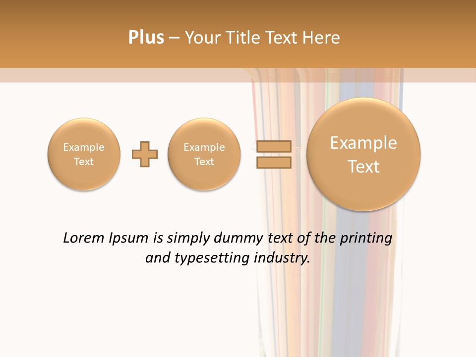Many Multicolored Tubules In Glass Against The White Background PowerPoint Template