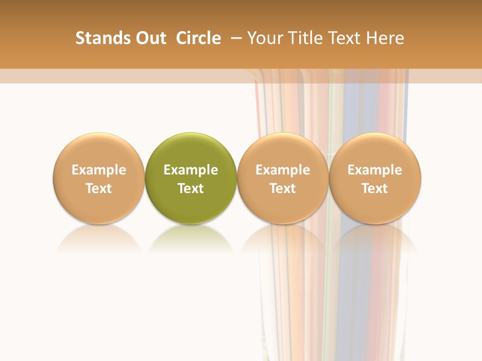 Many Multicolored Tubules In Glass Against The White Background PowerPoint Template