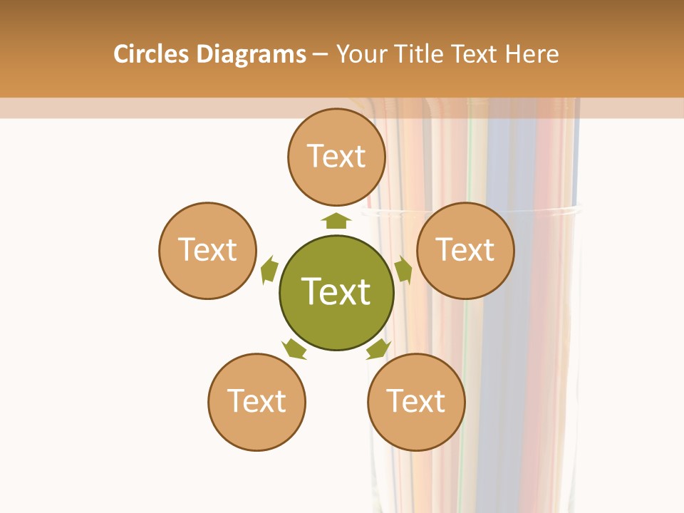 Many Multicolored Tubules In Glass Against The White Background PowerPoint Template