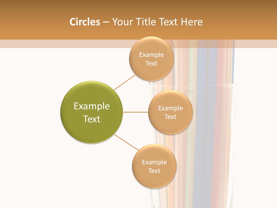 Many Multicolored Tubules In Glass Against The White Background PowerPoint Template