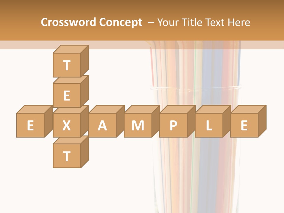 Many Multicolored Tubules In Glass Against The White Background PowerPoint Template