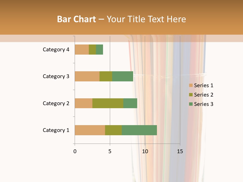 Many Multicolored Tubules In Glass Against The White Background PowerPoint Template