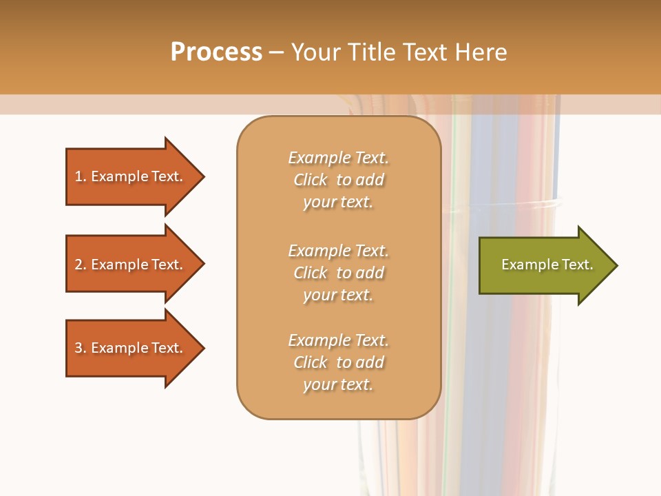 Many Multicolored Tubules In Glass Against The White Background PowerPoint Template