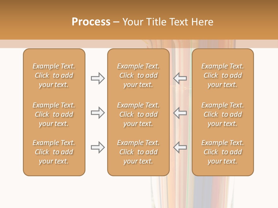 Many Multicolored Tubules In Glass Against The White Background PowerPoint Template