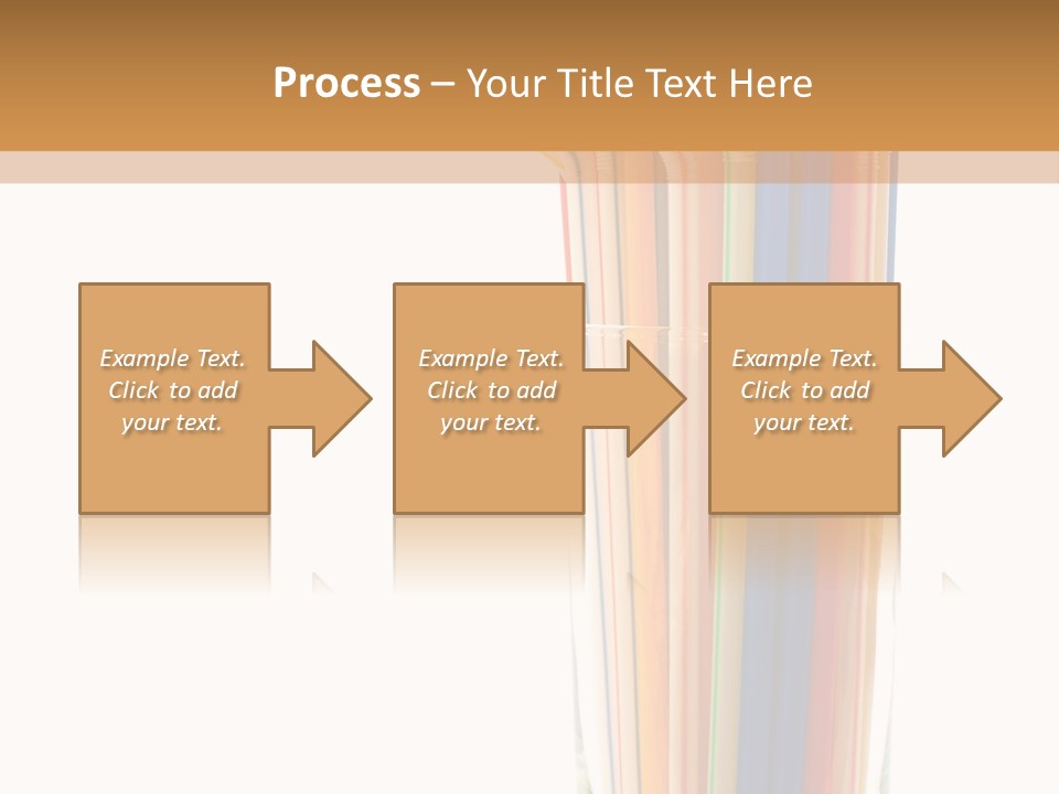 Many Multicolored Tubules In Glass Against The White Background PowerPoint Template
