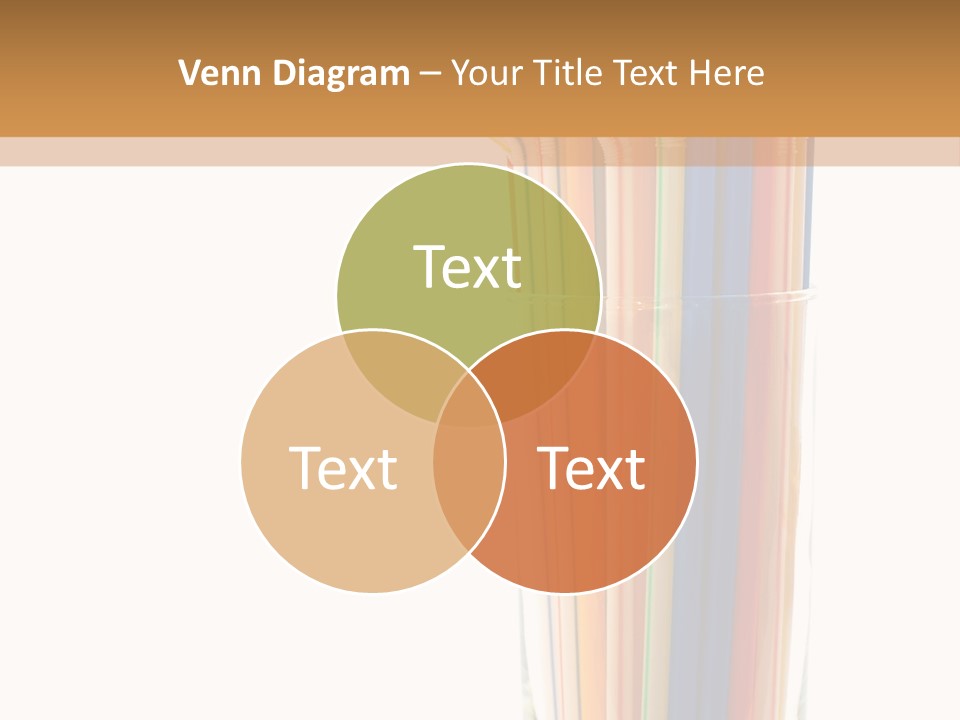 Many Multicolored Tubules In Glass Against The White Background PowerPoint Template