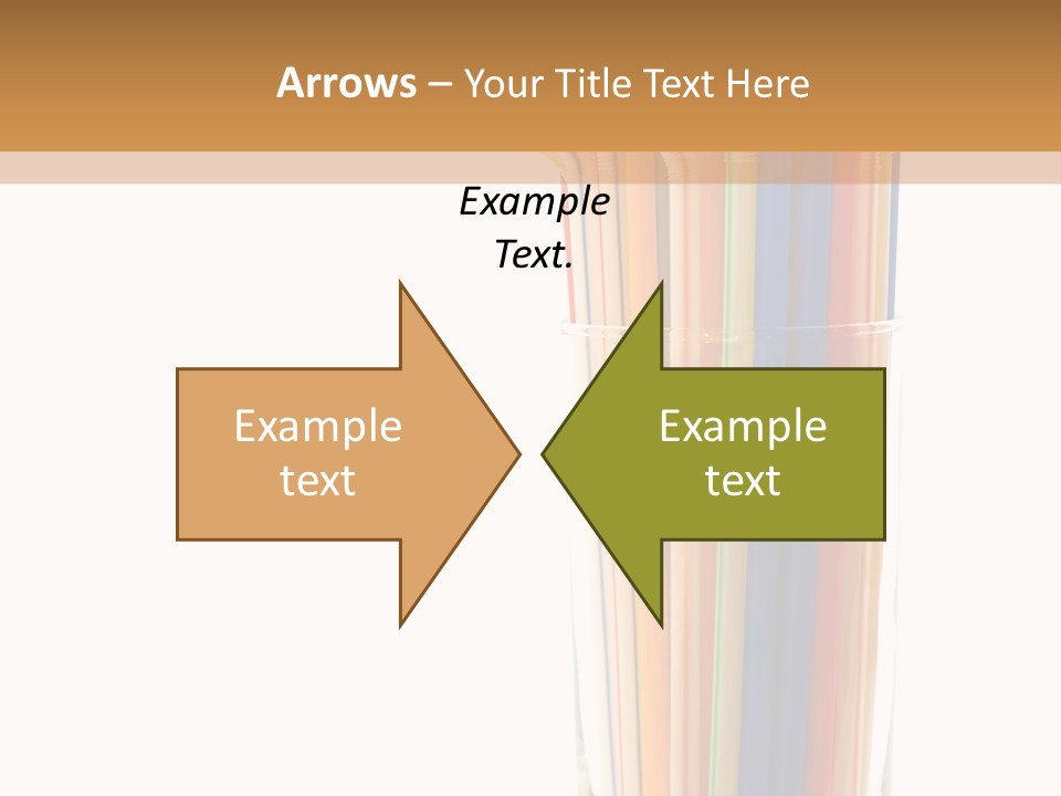 Many Multicolored Tubules In Glass Against The White Background PowerPoint Template