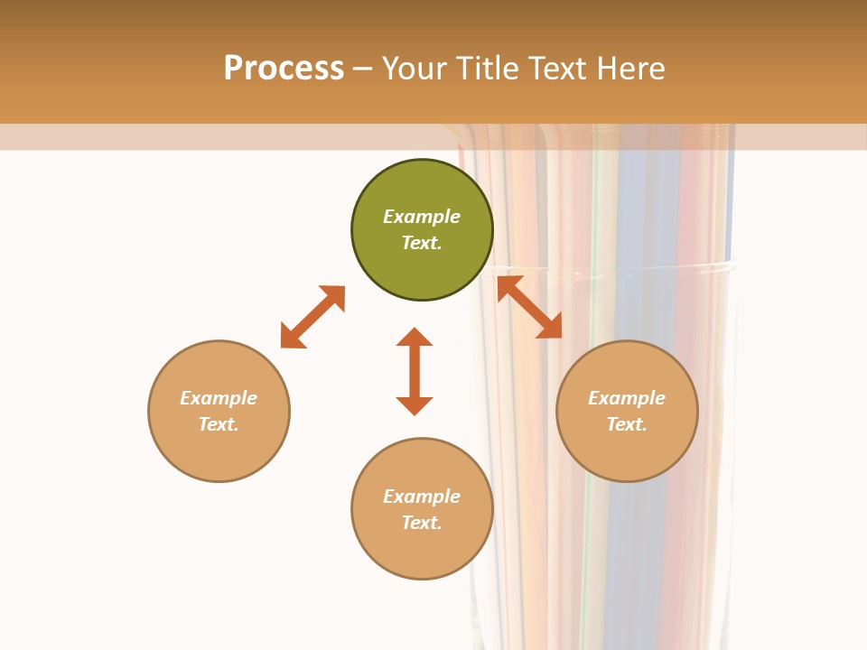 Many Multicolored Tubules In Glass Against The White Background PowerPoint Template