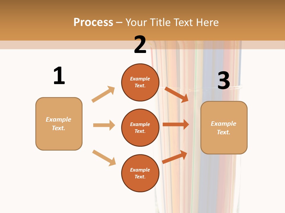 Many Multicolored Tubules In Glass Against The White Background PowerPoint Template