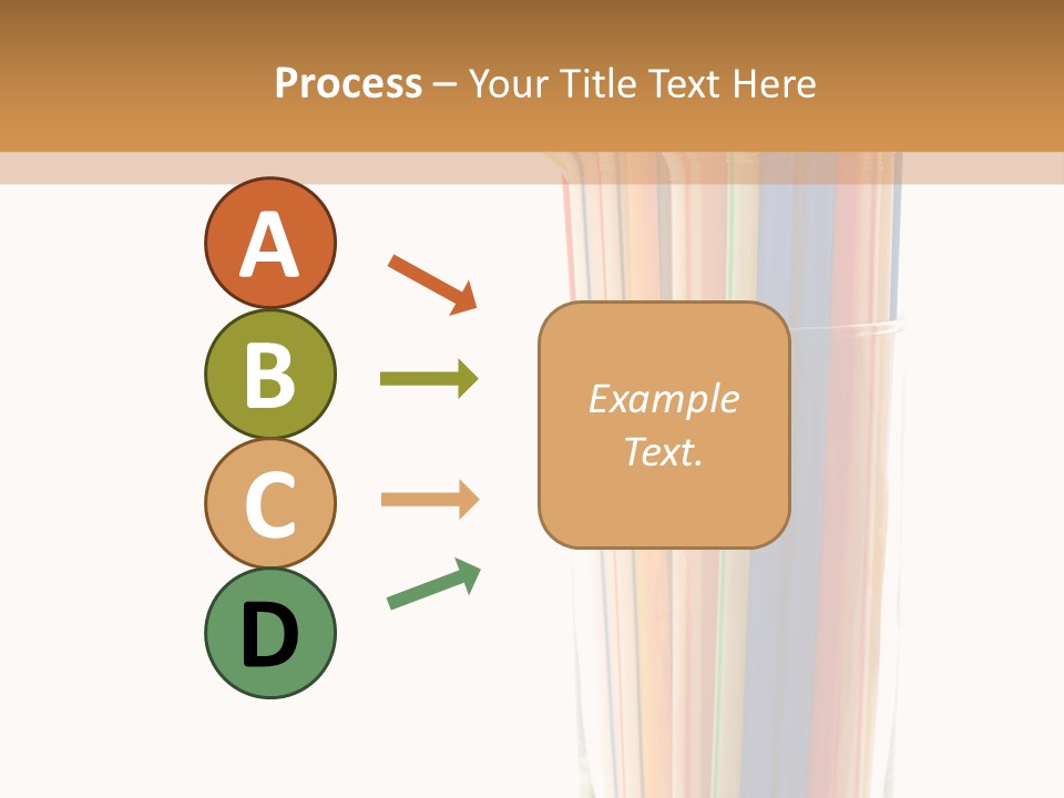 Many Multicolored Tubules In Glass Against The White Background PowerPoint Template