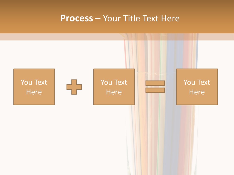 Many Multicolored Tubules In Glass Against The White Background PowerPoint Template
