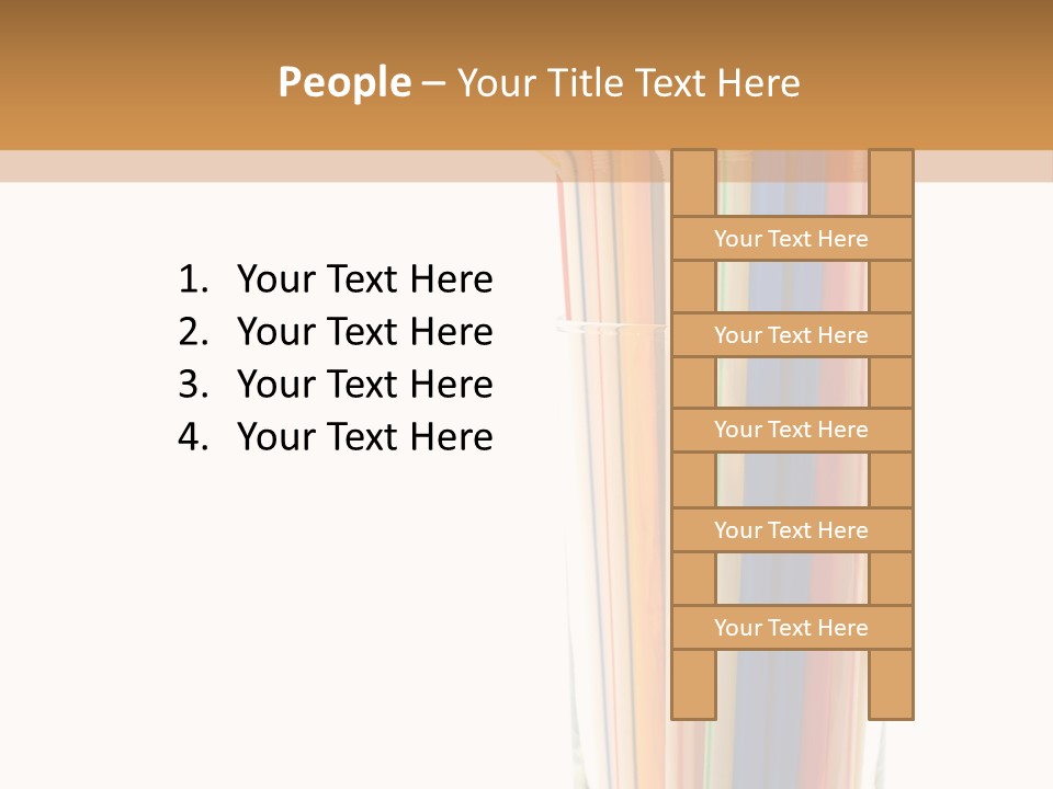 Many Multicolored Tubules In Glass Against The White Background PowerPoint Template
