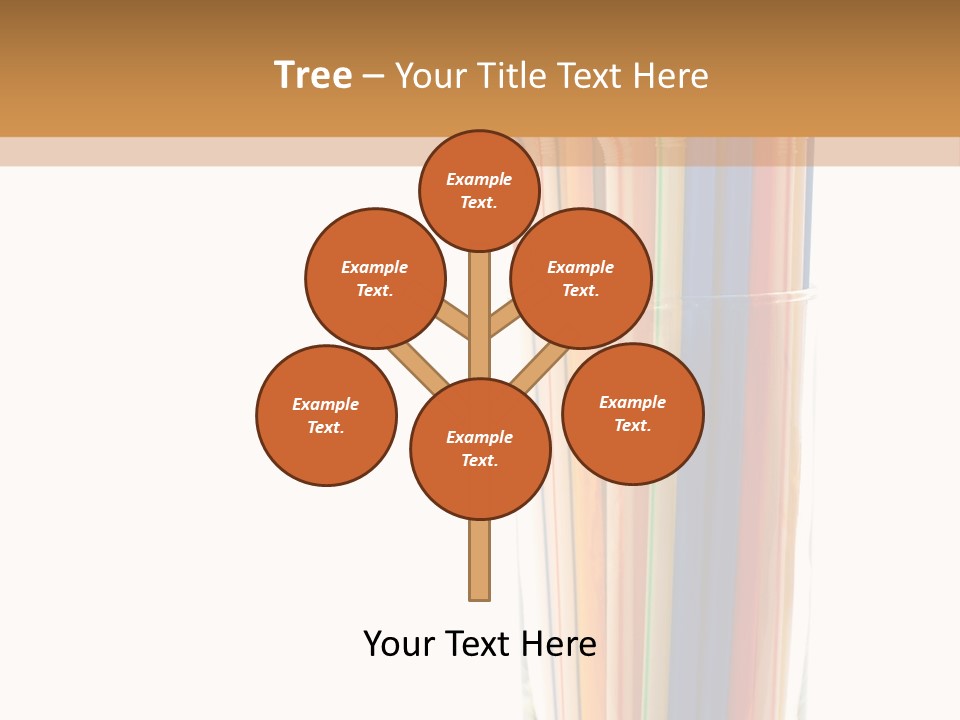Many Multicolored Tubules In Glass Against The White Background PowerPoint Template