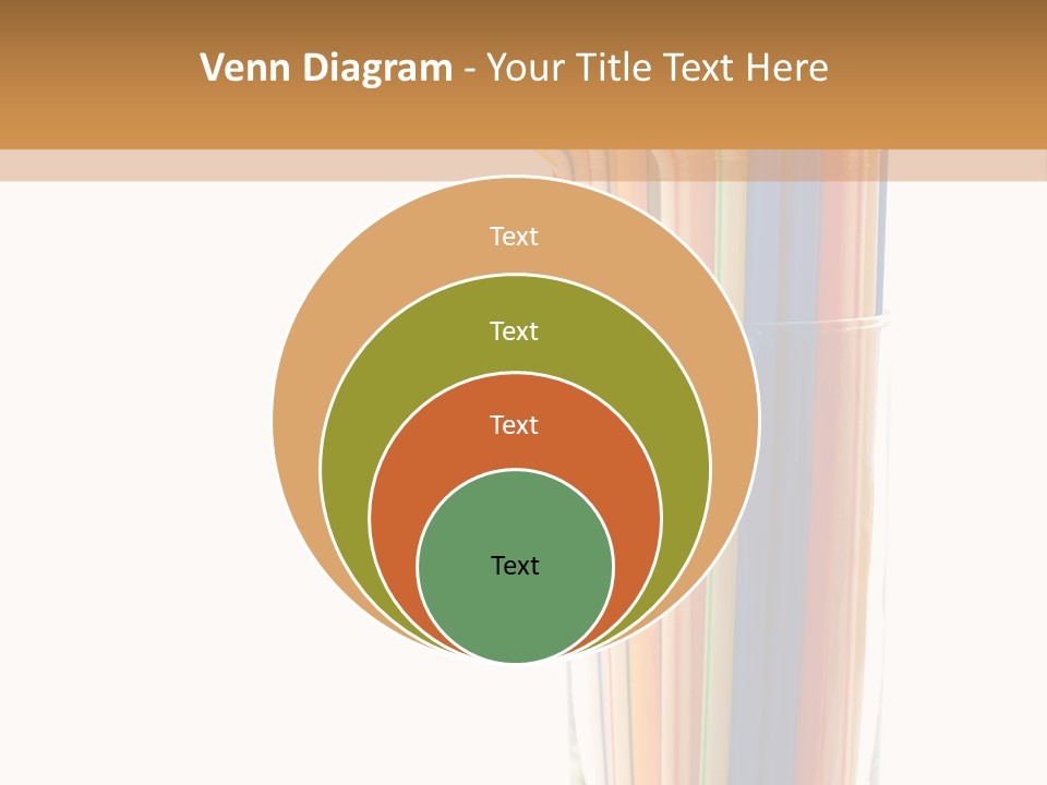 Many Multicolored Tubules In Glass Against The White Background PowerPoint Template
