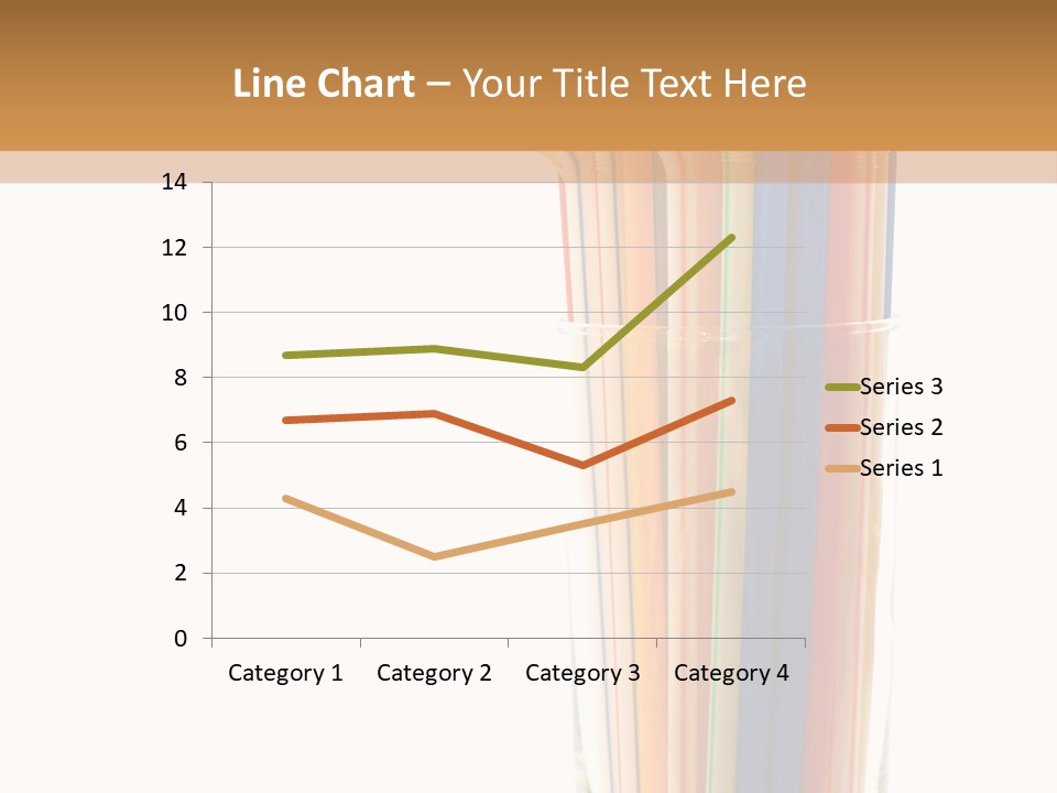 Many Multicolored Tubules In Glass Against The White Background PowerPoint Template