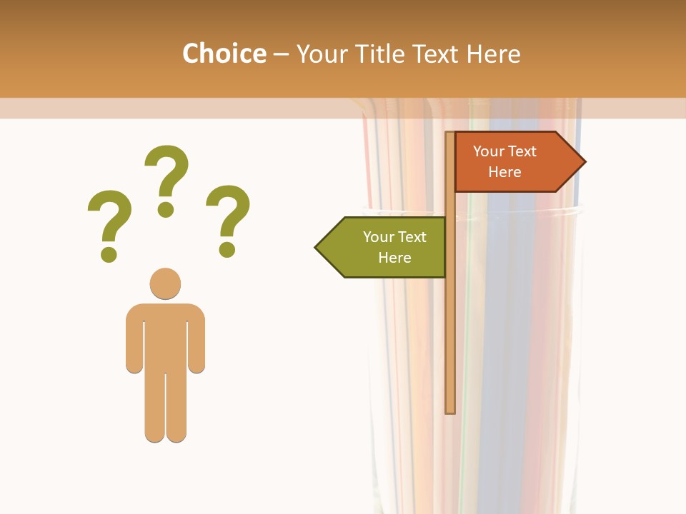 Many Multicolored Tubules In Glass Against The White Background PowerPoint Template