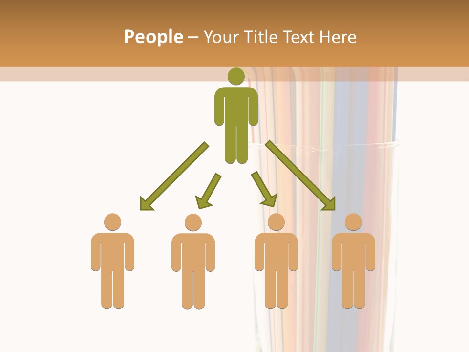 Many Multicolored Tubules In Glass Against The White Background PowerPoint Template