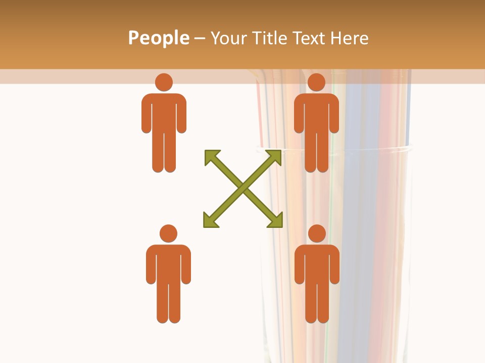 Many Multicolored Tubules In Glass Against The White Background PowerPoint Template