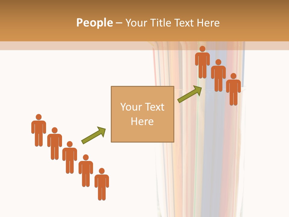 Many Multicolored Tubules In Glass Against The White Background PowerPoint Template