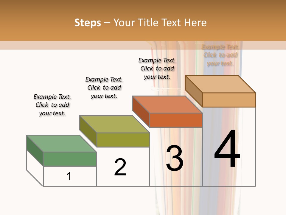 Many Multicolored Tubules In Glass Against The White Background PowerPoint Template
