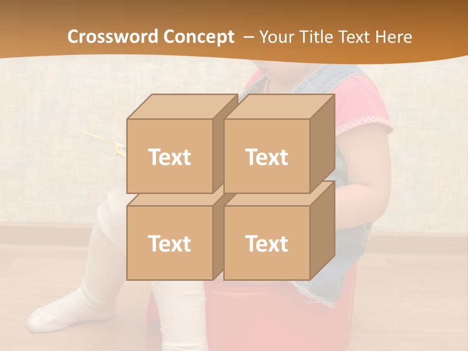 Little Girl Sitting On Red Potty With Open Book PowerPoint Template