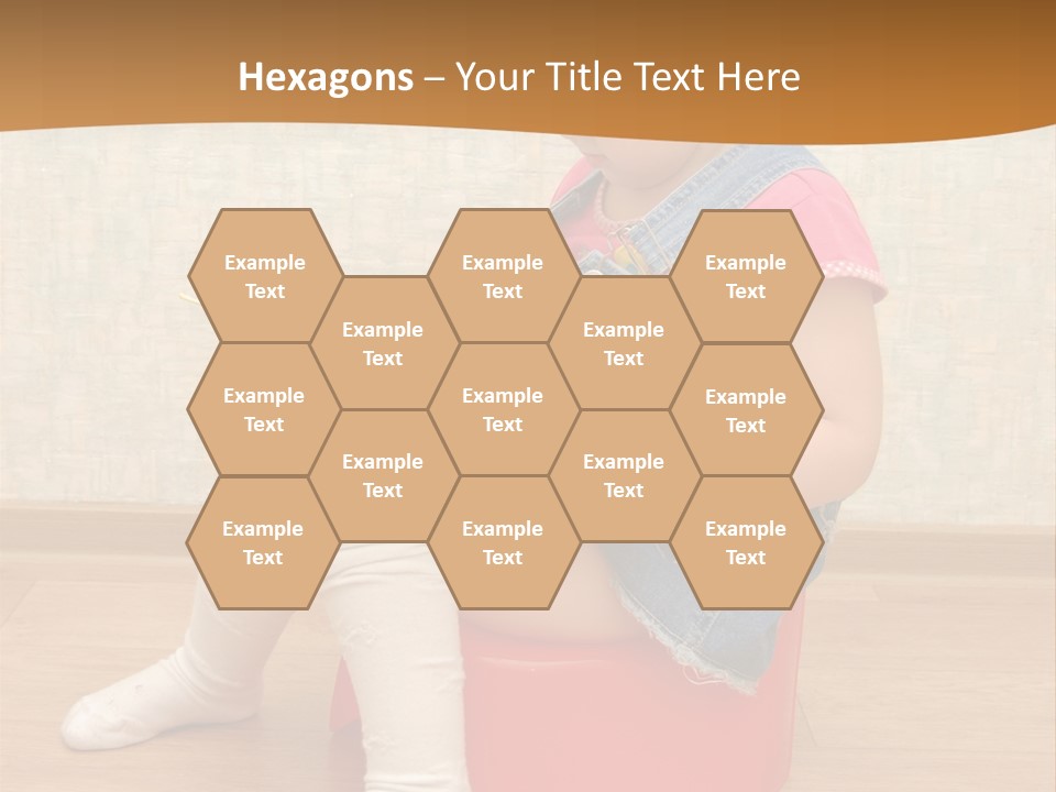 Little Girl Sitting On Red Potty With Open Book PowerPoint Template