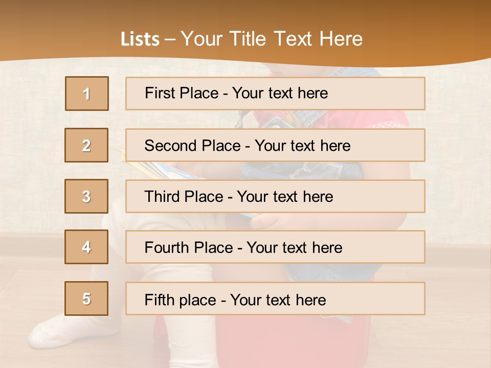 Little Girl Sitting On Red Potty With Open Book PowerPoint Template