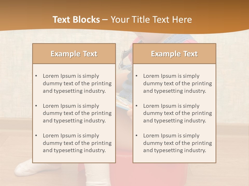 Little Girl Sitting On Red Potty With Open Book PowerPoint Template