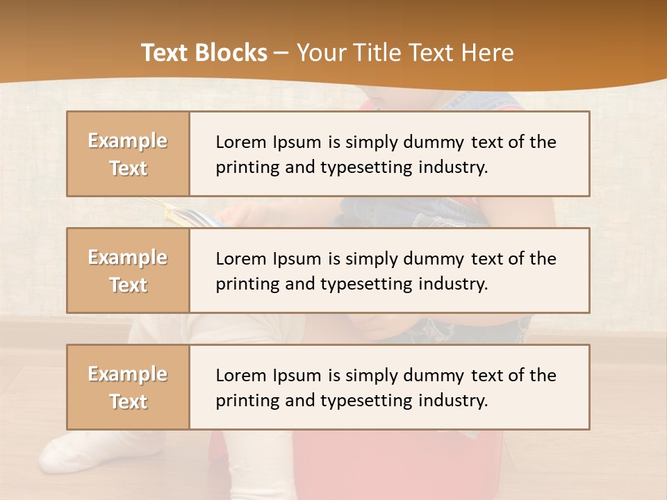 Little Girl Sitting On Red Potty With Open Book PowerPoint Template