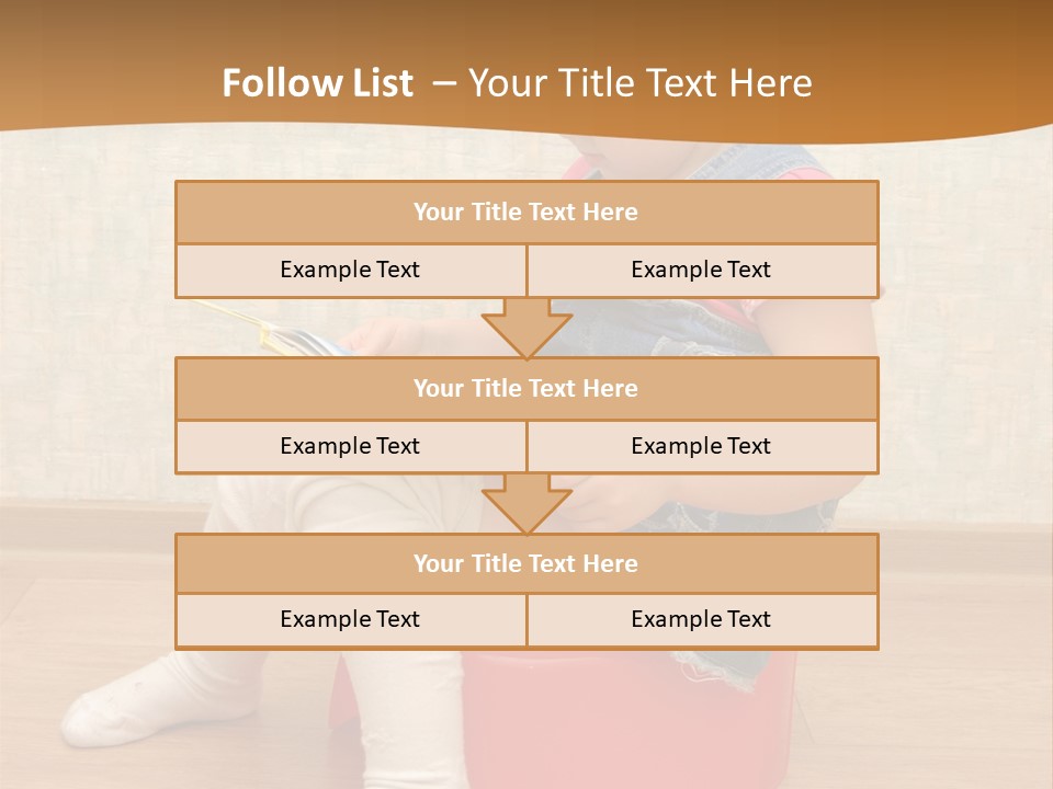 Little Girl Sitting On Red Potty With Open Book PowerPoint Template